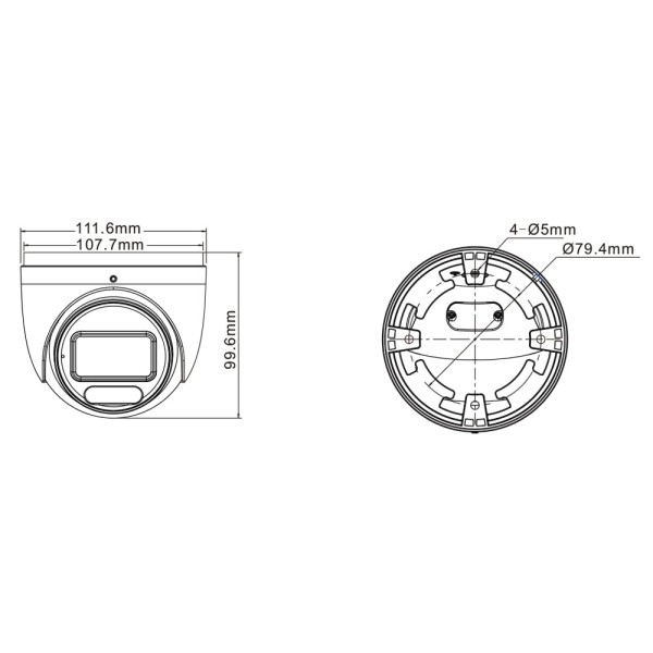 IP-відеокамера 4Mp TVT TD-9545C4-A(PE/AW3) White Full Color 2.8mm з мікрофоном