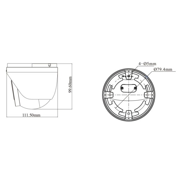 IP-відеокамера 4Mp TVT TD-9545C4-A-PA(PE/AW3) White 2.8mm, ІЧ+LED-підсвічування, з мікрофоном