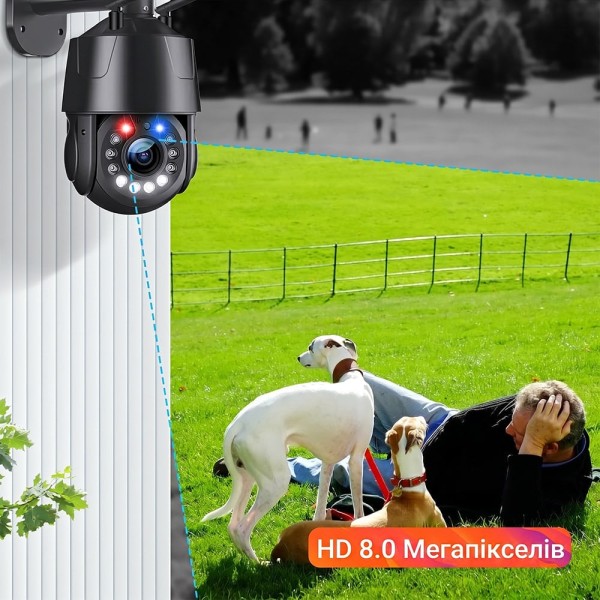 IP PTZ-відеокамера з WiFi 8Mp Light Vision VLC-9808-PTZ20(CamHi) 4.7-94mm 20x, з мікрофоном