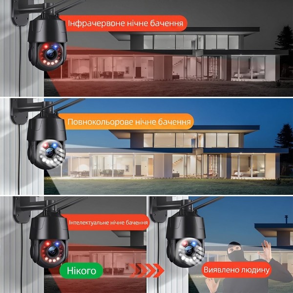 IP PTZ-відеокамера з WiFi 8Mp Light Vision VLC-9808-PTZ20(CamHi) 4.7-94mm 20x, з мікрофоном