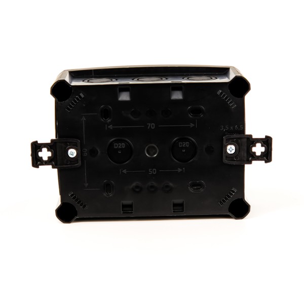 Коробка розподільча KP123BPF чорна IP67 з 10 кабельними вводами, з кріпленнями