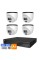 Комплект IP-відеонагляду на 4 камери TVT IP-Video Kit 4x4Mp (T) PoE: 4 купольні 4Mp відеокамери + 4-канальний 6Mp відеореєстратор