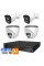 Комплект IP-відеонагляду на 4 камери TVT IP-Video Kit 4x4Mp (T/B) PoE: 2 купольні 4Mp відеокамери + 2 циліндричні 4Mp відеокамери + 4-канальний 6Mp відеореєстратор