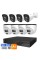 Комплект IP-відеонагляду на 8 камер TVT IP-Video Kit 8x4Mp (T/B) PoE: 4 циліндричні 4Mp відеокамери + 4 купольні 4Mp відеокамери + 8-канальний 6Mp відеореєстратор