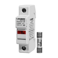 Комплект роз'єднувача та запобіжника 1000V Leader 32A PV0191-1P та 15A BX0234 для сонячних панелей