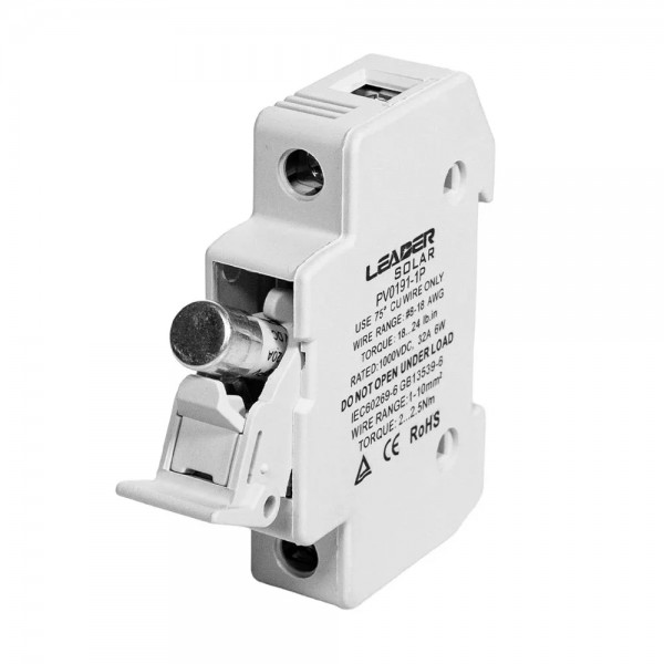 Комплект роз'єднувача та запобіжника 1000V Leader 32A PV0191-1P та 15A BX0234 для сонячних панелей