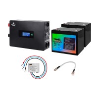 Комплект резервного живлення: високочастотний інвертор 1500VA/1.5kW Kraft + акумуляторна батарея Trinix 12V70Ah LiFePo4 2 шт.