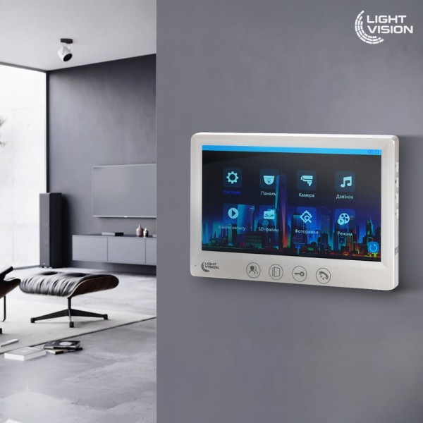 Комплект відеодомофона Light Vision з електрозамком: домофон 7